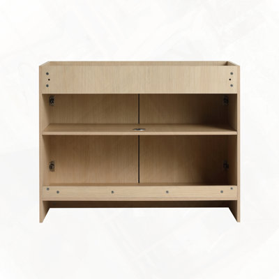 Freestanding Bathroom Vanity with 2 Soft-Close Cabinet Doors