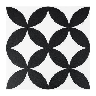 7,87 po X 7,87 po Tuile de dosseret en vinyle noir, carrelage mural pour cuisine et salle de bain (paquet de 10 / 4,3 pieds carrés)
