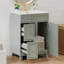 Armoire de salle de bain 24 po avec lavabo en céramique - Économie d'espace, évier de construction optimisé, pratique-1006337968