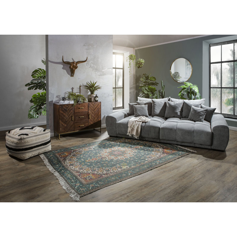 Kenesha 70cm Wide Square Footstool Ottoman