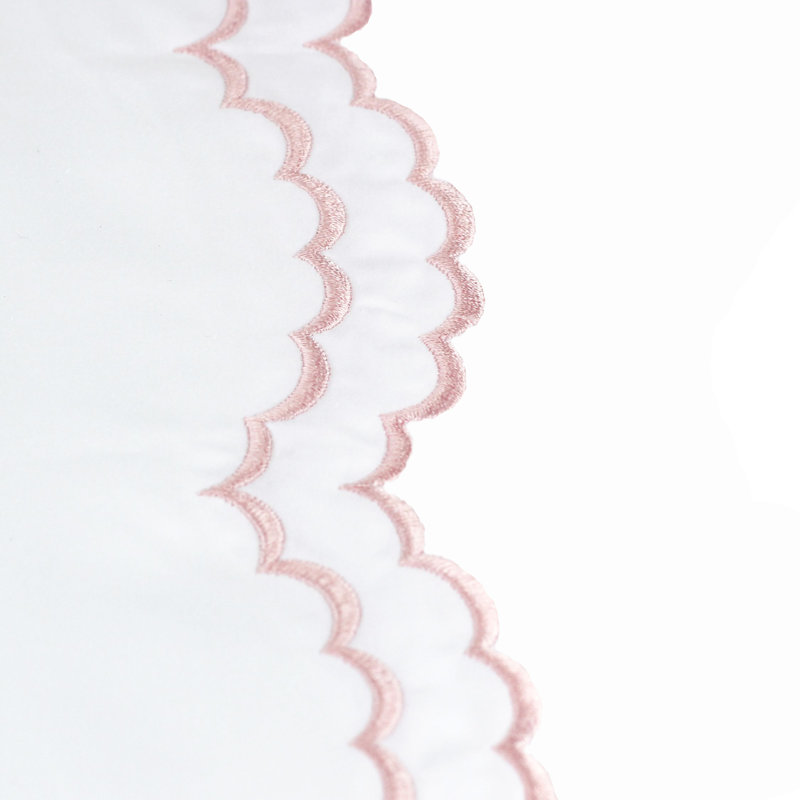Bara Modern & Contemporary Duvet Cover, Twin Duvet Cover + 1 Standard Sham, Rose/White