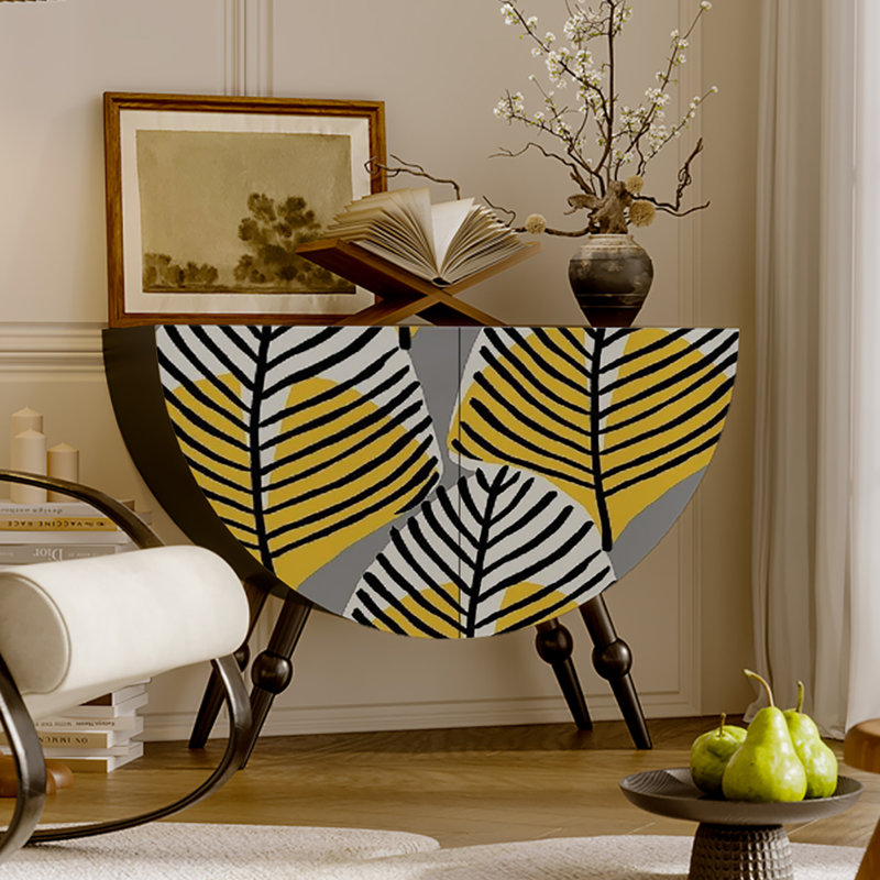 Armoire décorative simple en demi-cercle