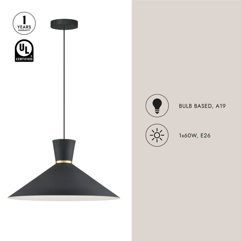 Vanderbilt 1 - Light Pendant, White/Gold, White/Gold