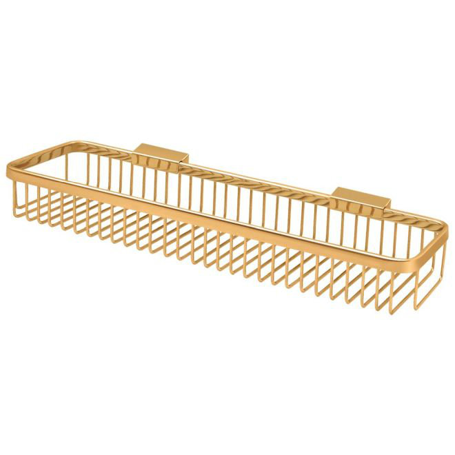 992A5B16F21C4B6C83D729BEF5AAFBCB Panier en métal 17-1 / 2 "x 4-3 / 8", rectangulaire en PVD laiton poli