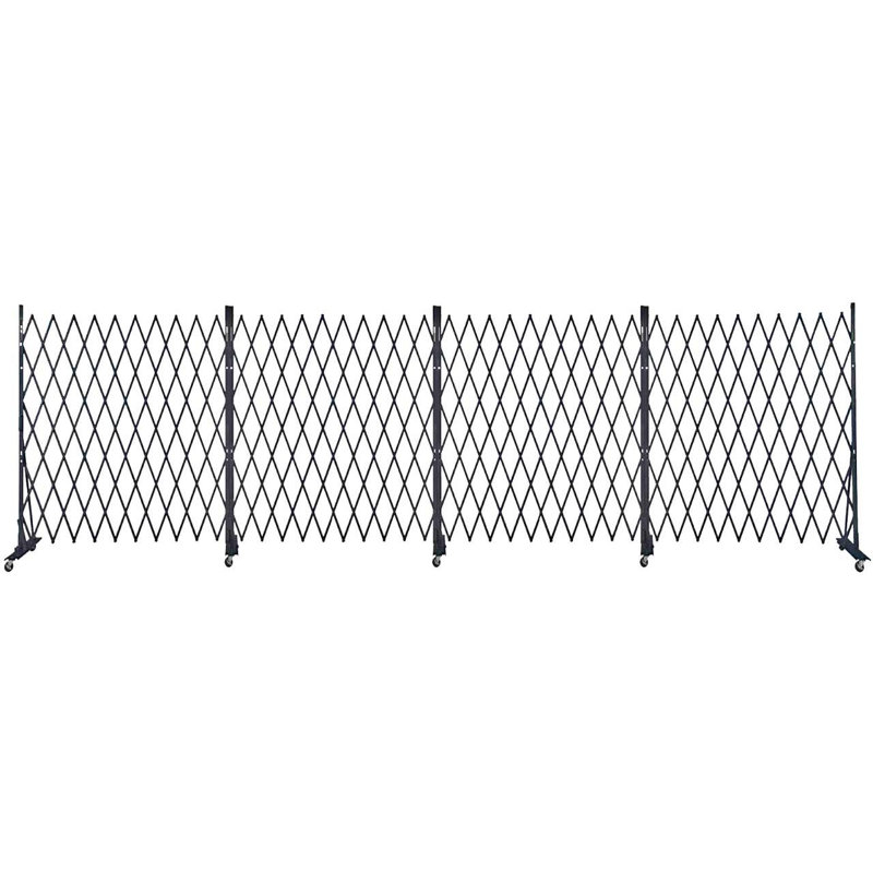 Barrière en métal H 6 pi x l 24 pi, Noir