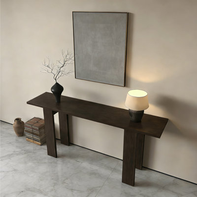 Solid Pine Wood Entryway Console Table