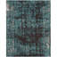 Tapis bleu / brun à motif abstrait Khemis-19665235
