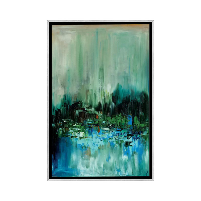 « Escape » par Shinji Legaspi, reproduction d’art, Toile avec cadre argenté, Pas de tapis, H 26 po x l 18 po x 1,5 po