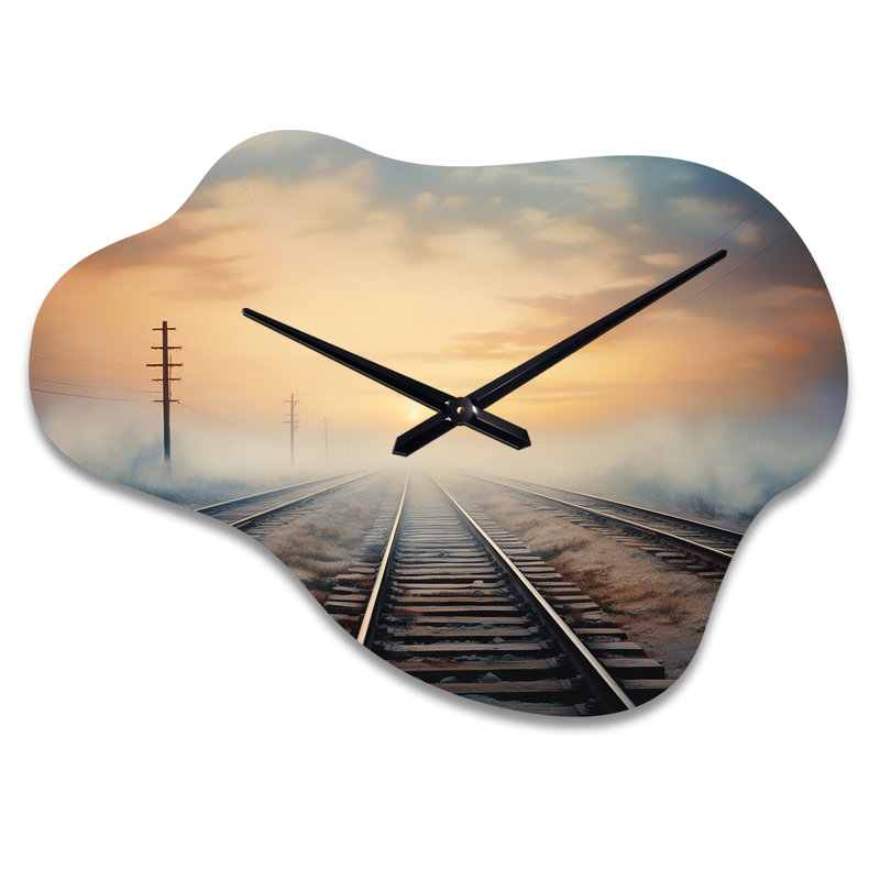 Horloge murale Babu Train Transcendent Traces - Train, Petit