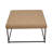 Makaiden 30" Square Upholstered Tufted Ottoman with Metal Frame-831080453