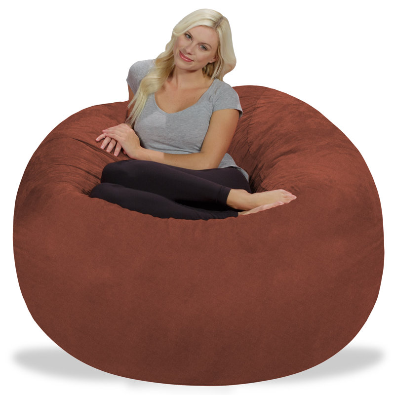 Fauteuil à billes - Fauteuil à billes rond rembourré en mousse à mémoire de forme avec housse amovible et lavable à la machine - Fauteuil à billes avec housse en microfibre douce - Plusieurs tailles et plusieurs tissus lavables à la machine