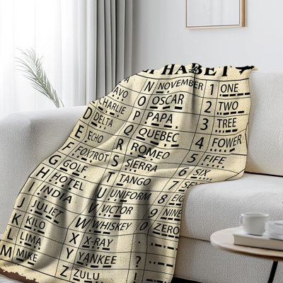 Aviation Blanket, Aviation Gifts for Pilots Men Boys, Military Veteran Gift, Cozy Throw Blankets for Bed Couch Sofa Man Cave Decor 50"x60"