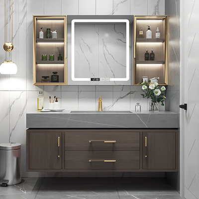 Armoire de salle de bain moderne, simple et luxueuse.
