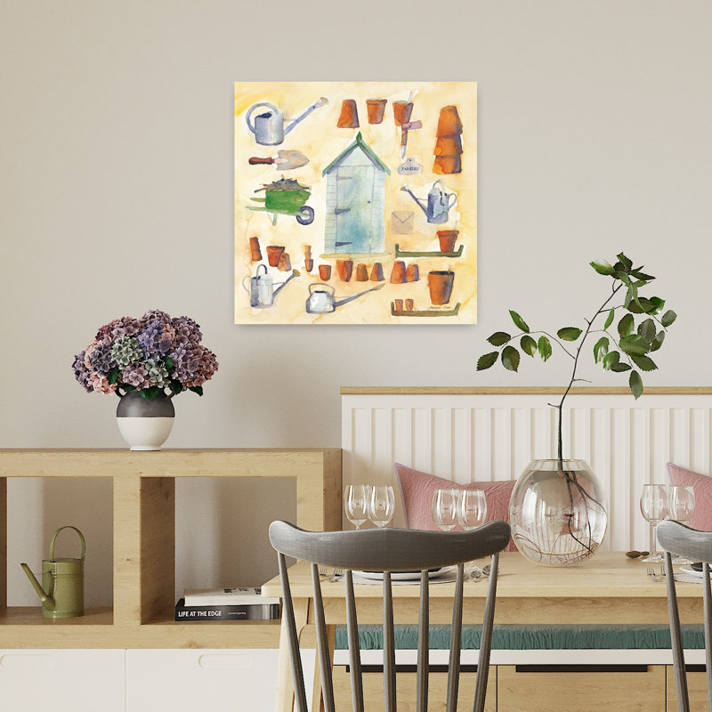 Contemporary Art Abstract Architecture Art by Michael Clark - Wrapped Canvas Print, 45.72 cm H x 45.72 cm W