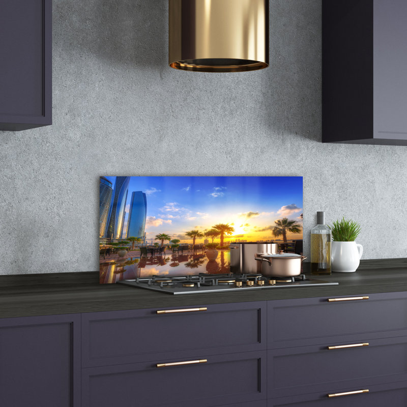 50cm W x 100cm L Glass Peel and Stick Panel