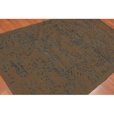 Tapis brun en coton crocheté Hillier