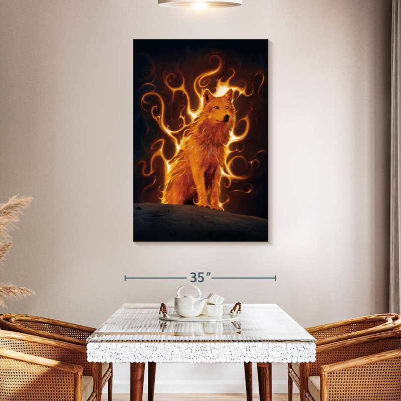 Brampt Phoenix Wolf, 48" H x 32" W
