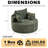Modern Corduroy Sofas, Fluffy Sleeper Chair, No Assembly Needed