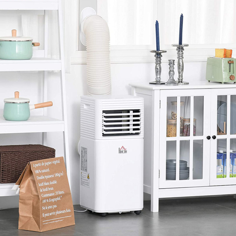 7000 BTU Portable Air Conditioner with Remote, White
