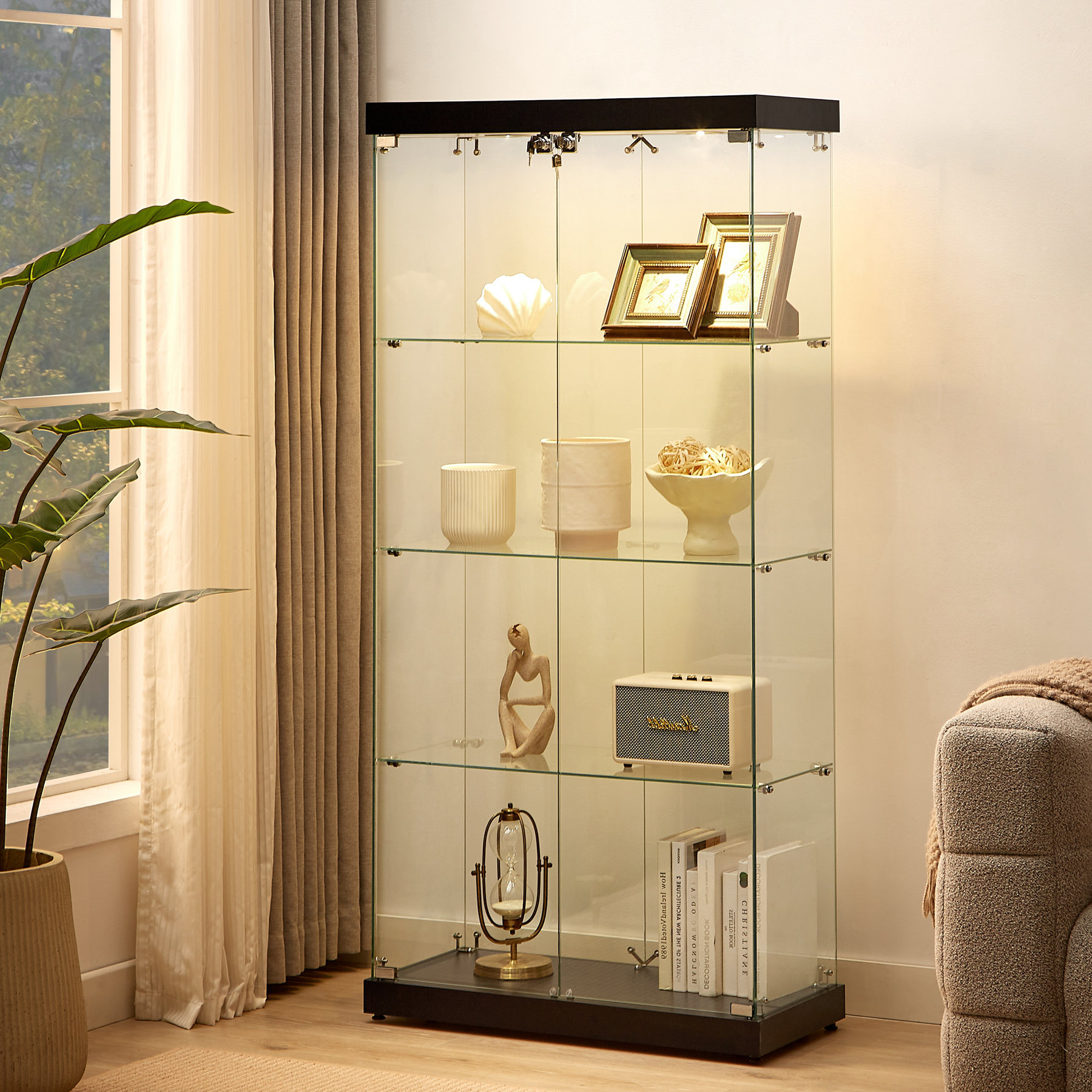 WDDH 66.3'' H x 31.5'' W Glass Display Case - Wayfair Canada