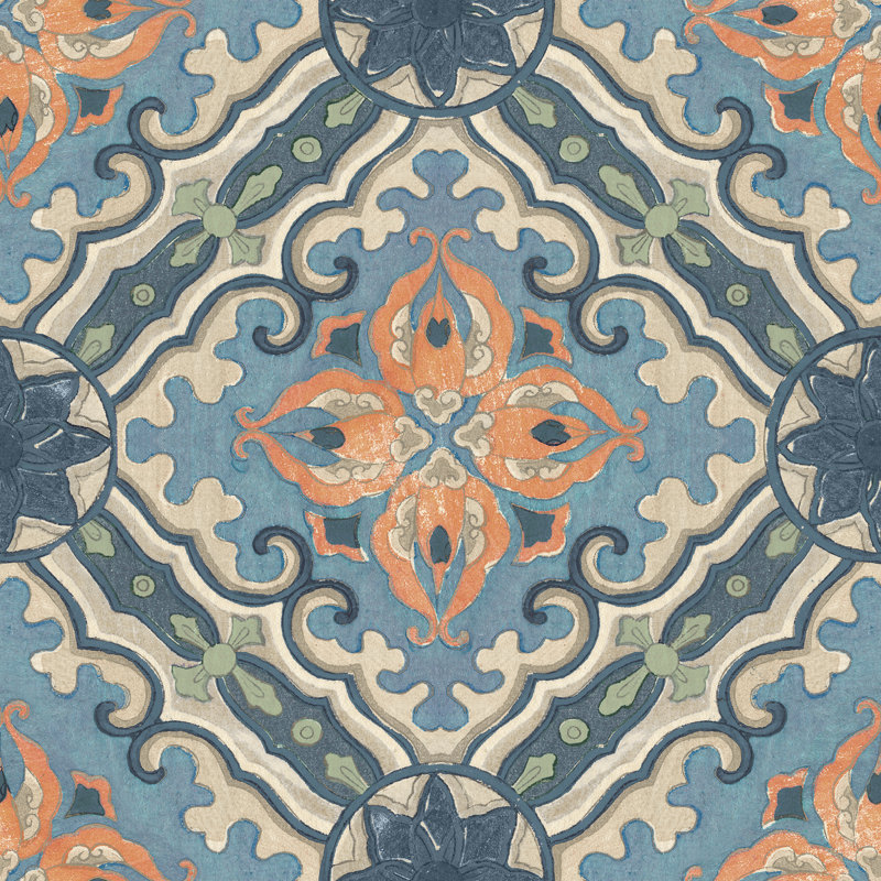 Soicher Marin Studio Damask Wallpaper, Pink/Blue