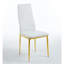 Ensemble de 4 chaises, pattes de couleur dorée, siège blanc