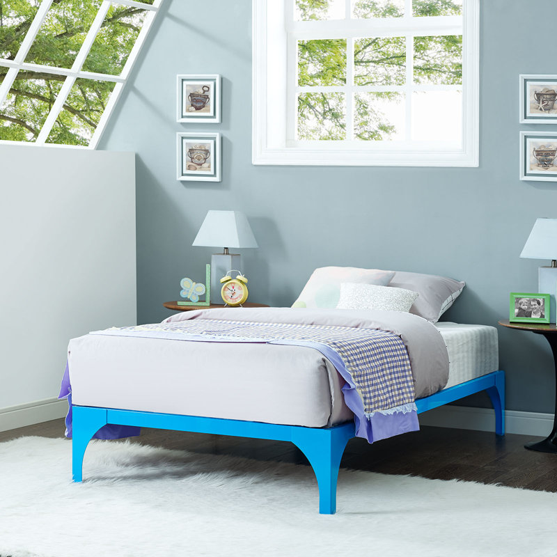 Ollie Bed Frame, Light Blue