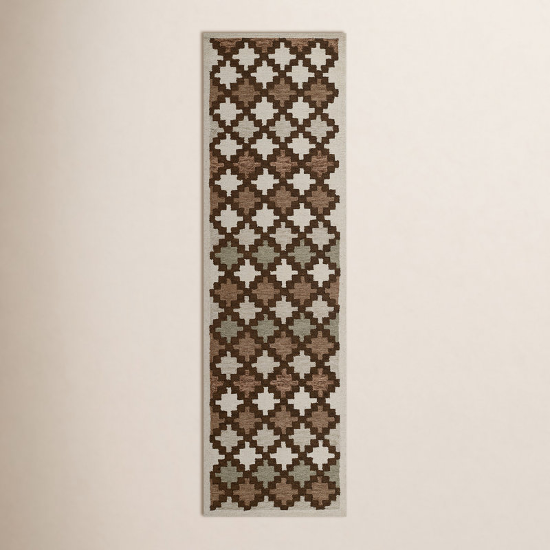 Abbott Hand Tufted Wool Geometric Rug, Runner 2'3" x 8'