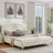 Velora Velvet Upholstered Wingback Platform Bed-115678432
