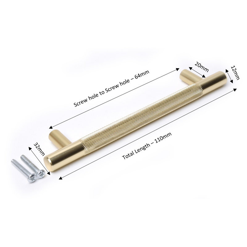 Idora 16 cm Centre Bar Handle, 64mm, Gold