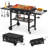 Foldable Flat Top Grill Griddle-3 Burner Propane 36" Flat Grills Outdoor-45,000 BTU Gas Grill for BBQ& Outdoor with Two Foldable Shelves