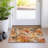 Machine Washable Indoor/Outdoor Xhevrie Orange Rug-1885668021