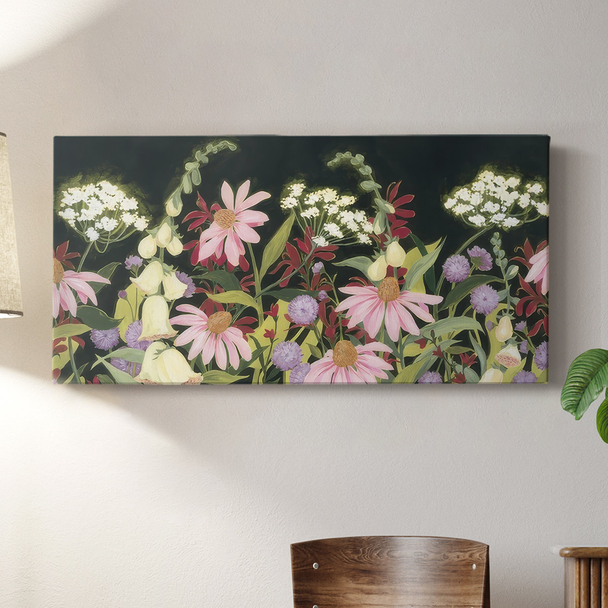 Dakota Fields Moonlit Wildflowers III- Gallery Wrapped Canvas -Ready to ...