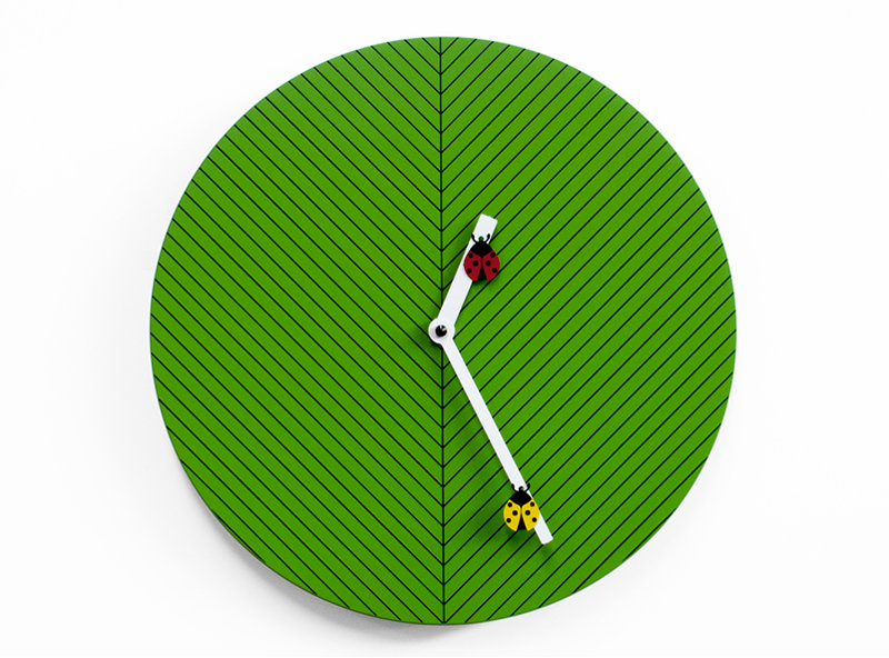Vita Wood Wall Clock, Green