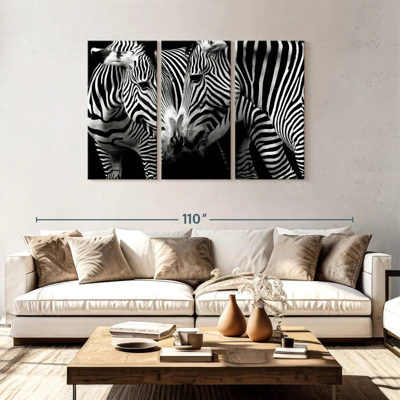 Brampt Nuzzling Zebra, 48" H x 74" W