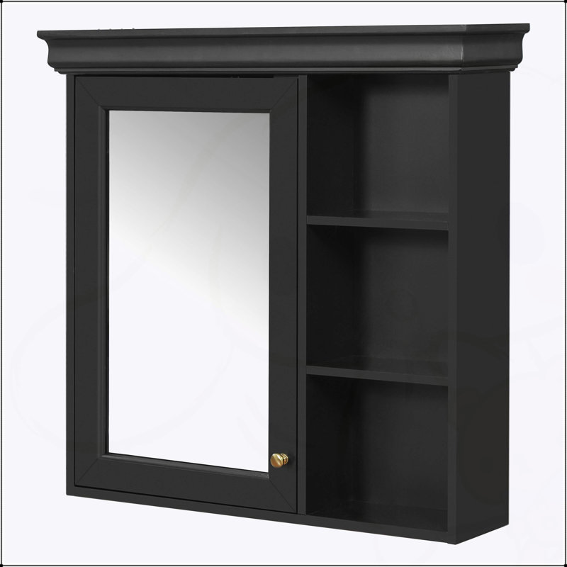 Armoire à pharmacie murale 30 po x 28 po avec miroir et tablettes réglables, parfaite pour un décor moderne et minimaliste