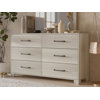 Commode double l 58,5 po à 6 tiroirs Alishaba