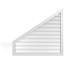 Half Peaked Left Surface Mount Signature Urethane Non-Functional Gable Vent 8/12 Pitch Primed Tan-101728742