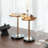 2 Pcs Adjustable Side Table Small Tea Round Side Table Marble Decorative Pedestal End Table