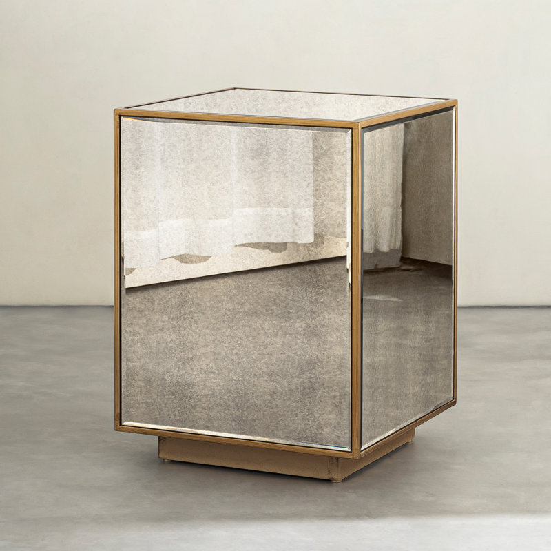 Adelais Antique Mirrored Accent End Table