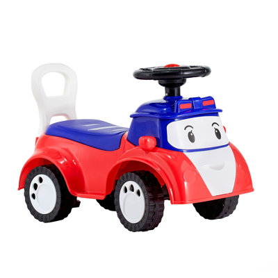 Ride On Toddler Push Car, Push Car For Toddler 19 To 36 Months, Kids Ride On Toy With Music & Under-Seat Storage, 55 Lbs Load Capacity, Foot-To-Floor Walker For Toddlers Boys Girls, Red