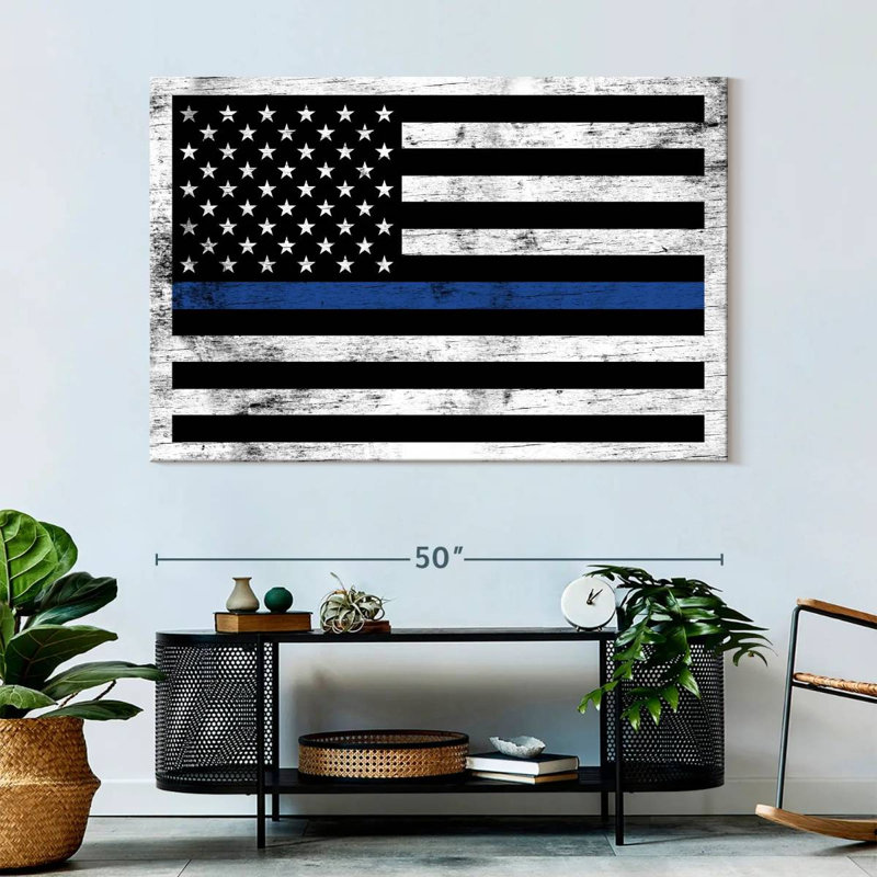 Lelar Police Support Flag, 34" H x 51" W
