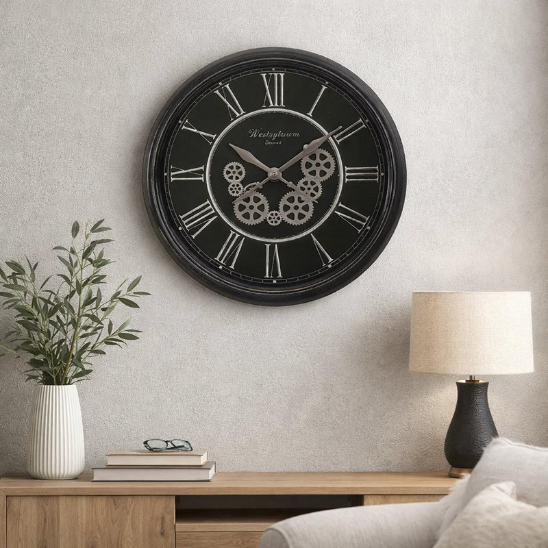 Horloge murale Viny, Black/Grey/Silver