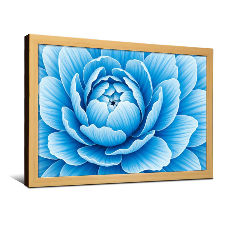 Plantes et fleurs, motif floral bleu, impression artistique, H 12 po x l 18 po, Toile tendue, Ne s’applique pas