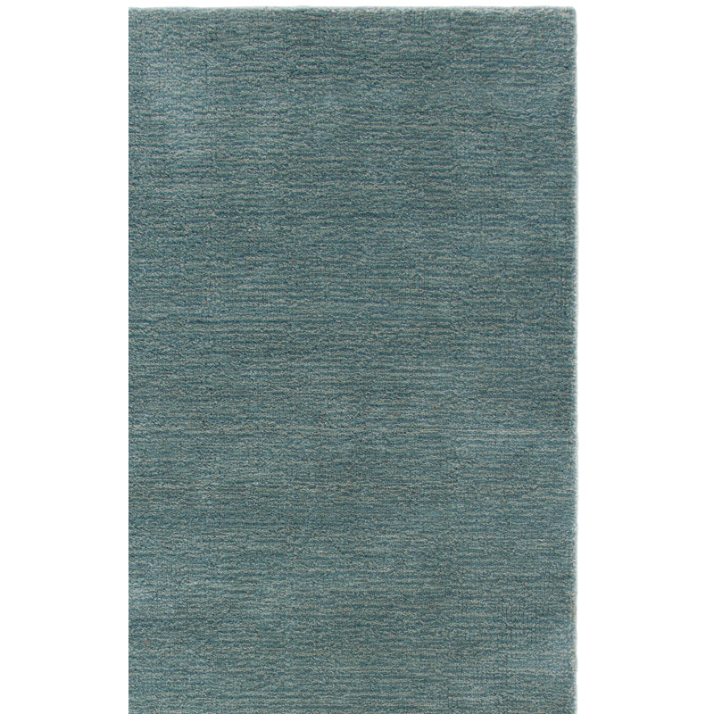 Tapis uni en laine et coton tissé à la main de couleur unie Southbury, Carré 6 pi