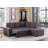 87.75" Linen Sleeper Sectional Sofa With Storage Ottoman