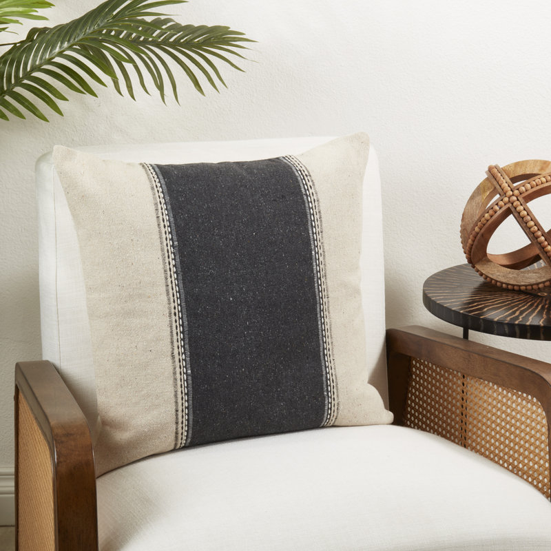 Linear Harmony Banded Throw Pillow Cover