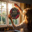 Merry Christmas Wreath Design-571848867