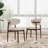 7-Piece Round Dining Table Set For 4-6 People,59" Marble Top Dinging Table With 6 Brown Solid Chairs