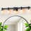 40'' 5-Light Matte Black Bathroom Vanity Light with Glass Shade